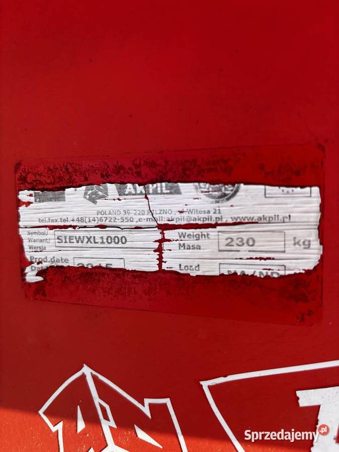 Rozsiewacz akpil xl1000 Maszyny rolnicze Środa Wielkopolska