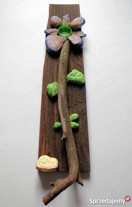 Kwiat okolicznościowy z drewna i kamienia zachodniopomorskie Szczecinek sprzedam