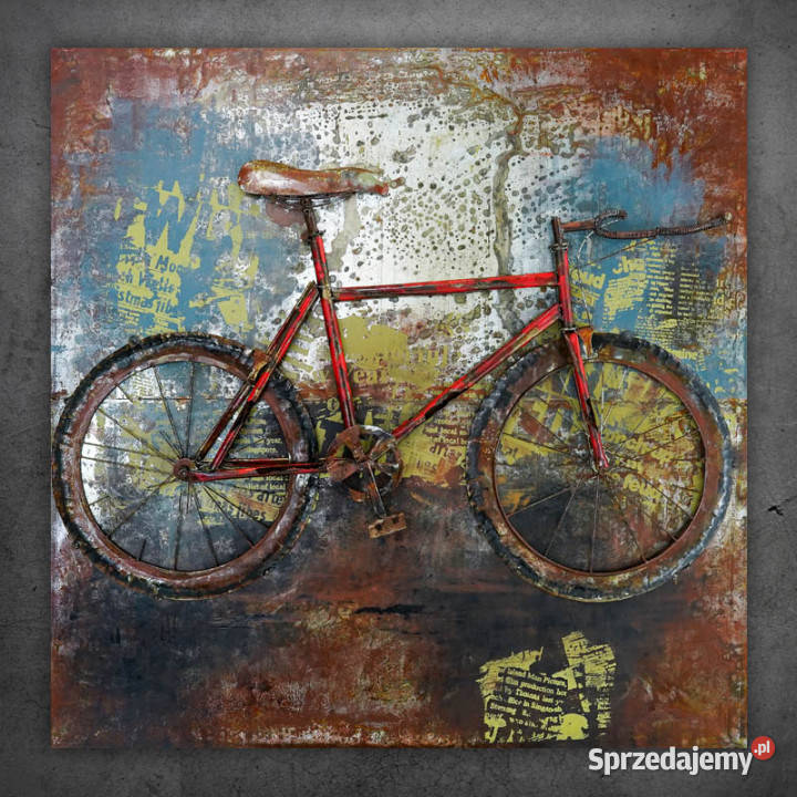 Obraz metalowy 3D LOFT ROWER 1 120x120 świętokrzyskie Chmielnik