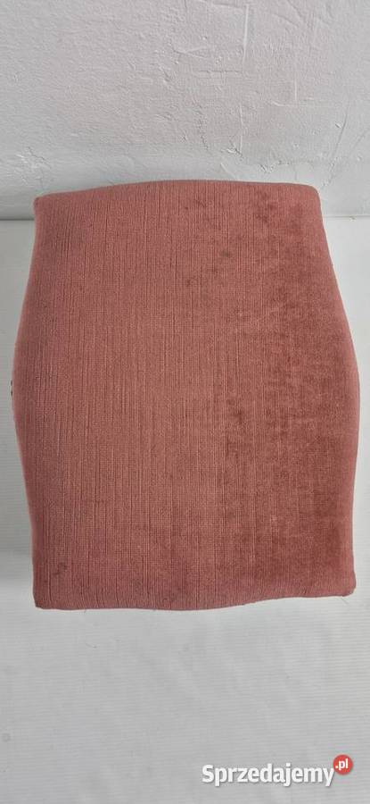 Stylowy Podnóżek Vintage Różowy Welur Drewno Biłgoraj sprzedam