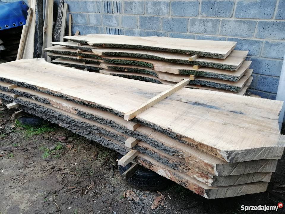 Dąb jesion blat deski bale foszty live edge mazowieckie Przysucha sprzedam