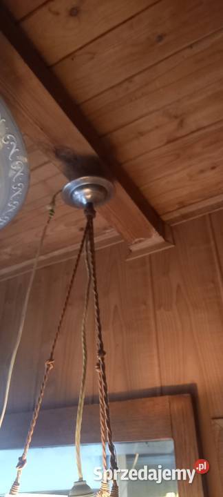 Piękna stara ampla na sznurach 3 Skierniewice