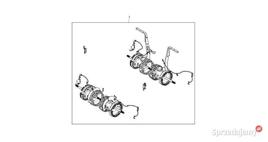 John Deere 9470RX Zestaw osi BRE10330 Oś Jastrzębniki