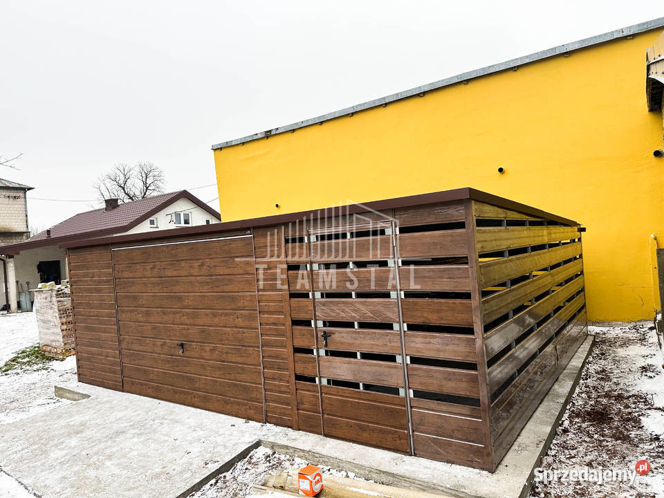 Garaż Blaszany 5x6 wiata 2x6 Brama uchylna TS533 Otwock