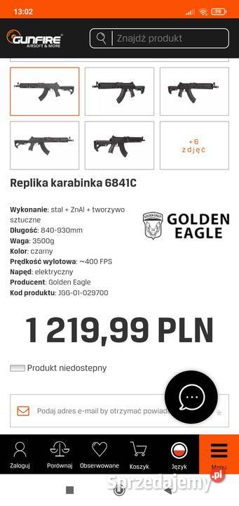 AK golden eagle 6841c ASG Toruń sprzedam