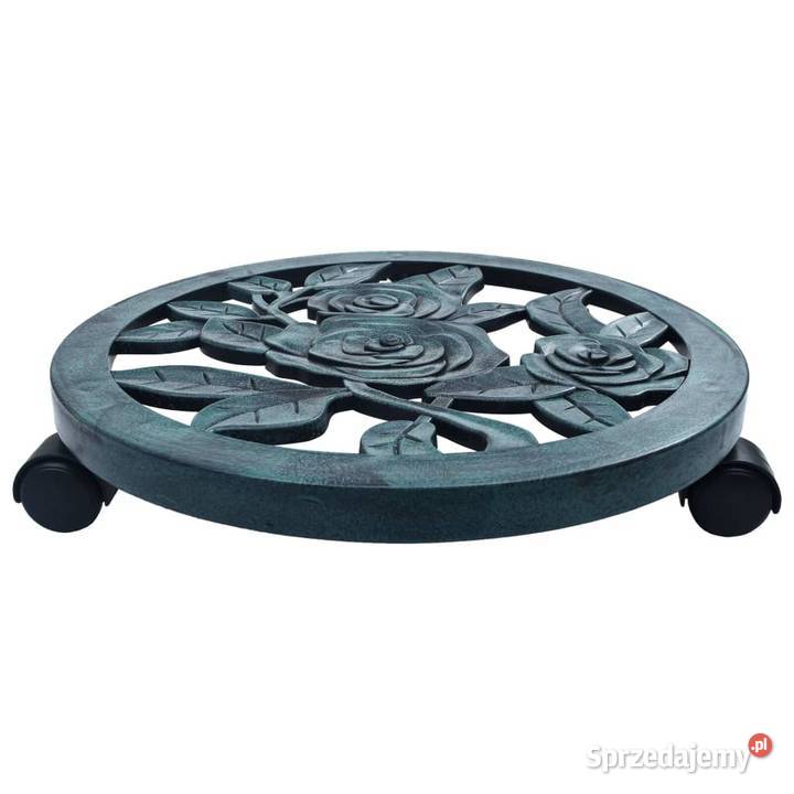 vidaXL Stojaki na kółkach pod donice 6 zielone sprzedam