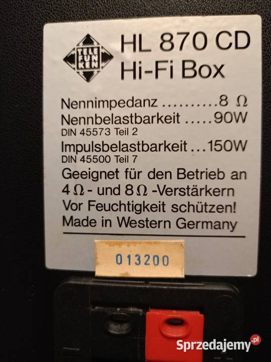 Wieża TELEFUNKEN Hifi z Kolumnami Vintage Wieże i miniwieże Drawski Młyn