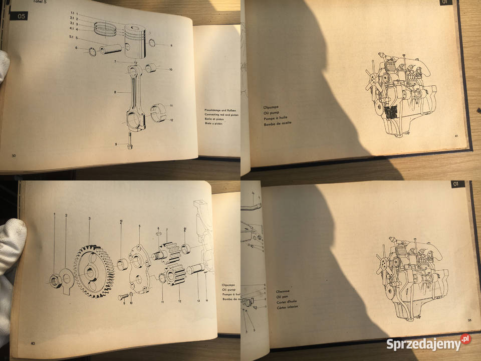 Dieselmotor 4 VD 145121 SRW Ersatzteilkatalog Antykwariat Łęczyca