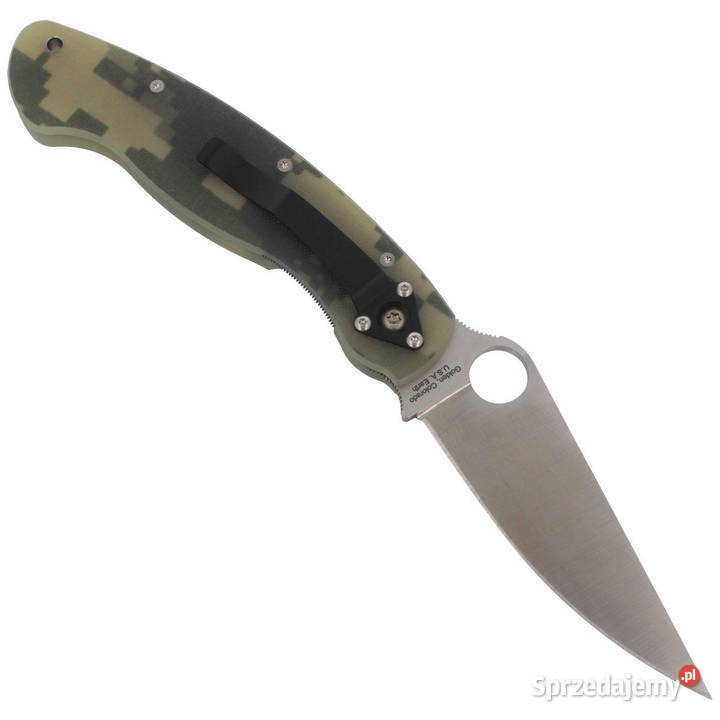 Nóż składany Spyderco Military G10 Camo Plain mazowieckie