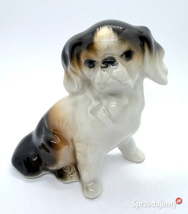 Figurka pies pekińczyk porcelana CLUJ Rumunia sprzedam