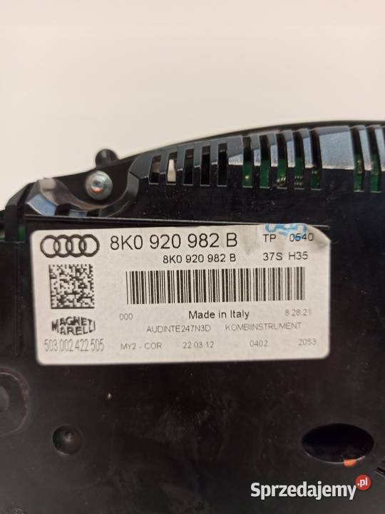 LICZNIK ZEGARY AUDI A4 B8 8K0920982B MPH RHD sprzedam
