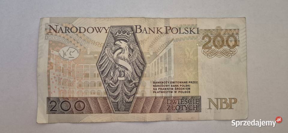 Banknot 200 obiegowy CS1371731 ładny radar Białystok