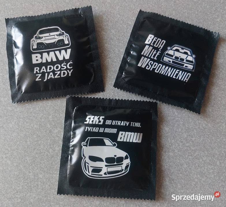 Personalizowane prezerwatywy kondomy BMW gadżet śląskie Gliwice