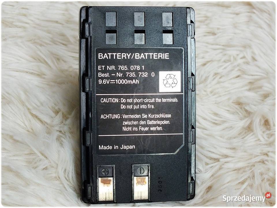 Bateria do kamery VHS 96V 1000mAh Made in Japan TV i Video