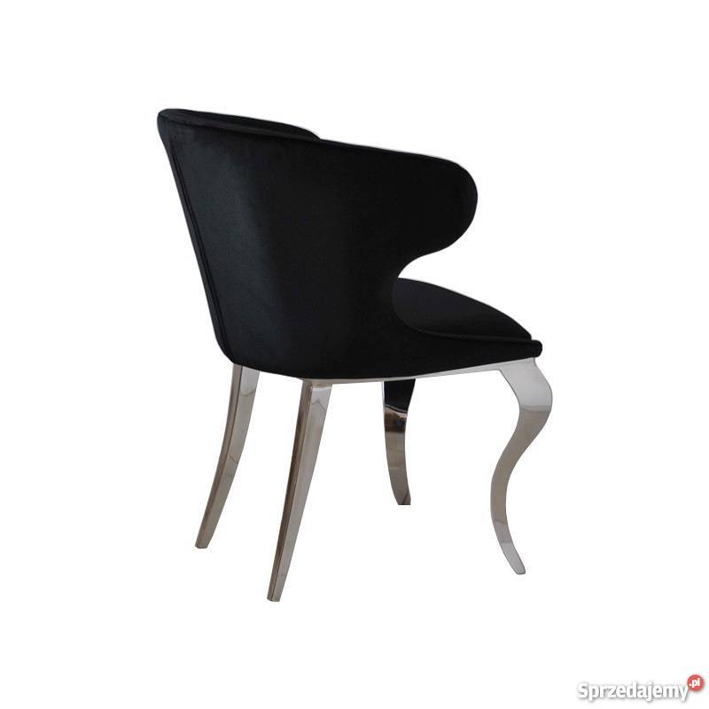 Nowoczesne krzesło tapicerowane VICTOR BLACK 58cm Dom i Ogród mazowieckie
