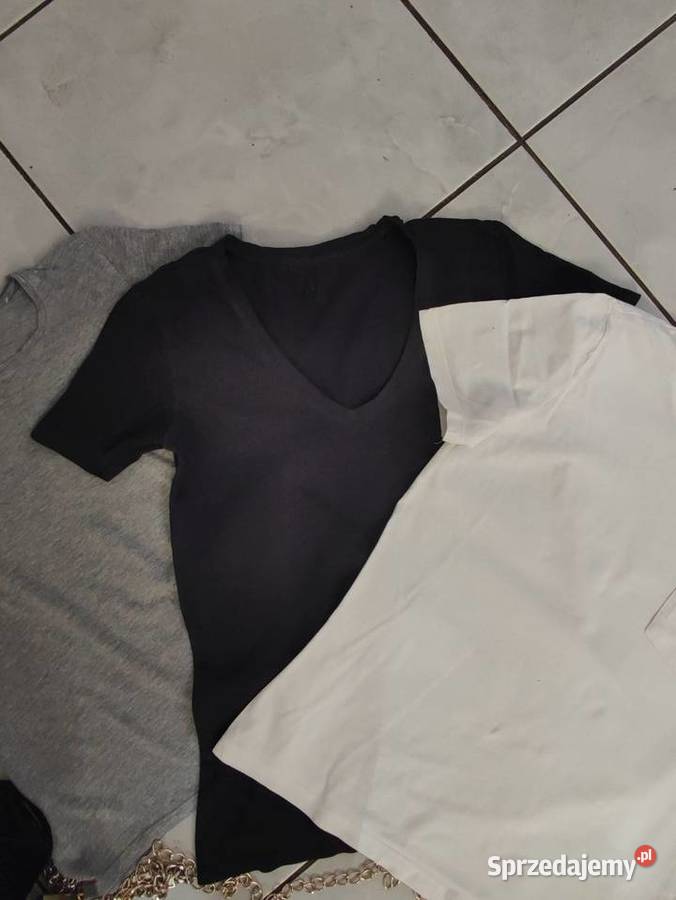 3 sztuki koszulka damska tshirt bluzka letnia z Moda i Styl Kielce