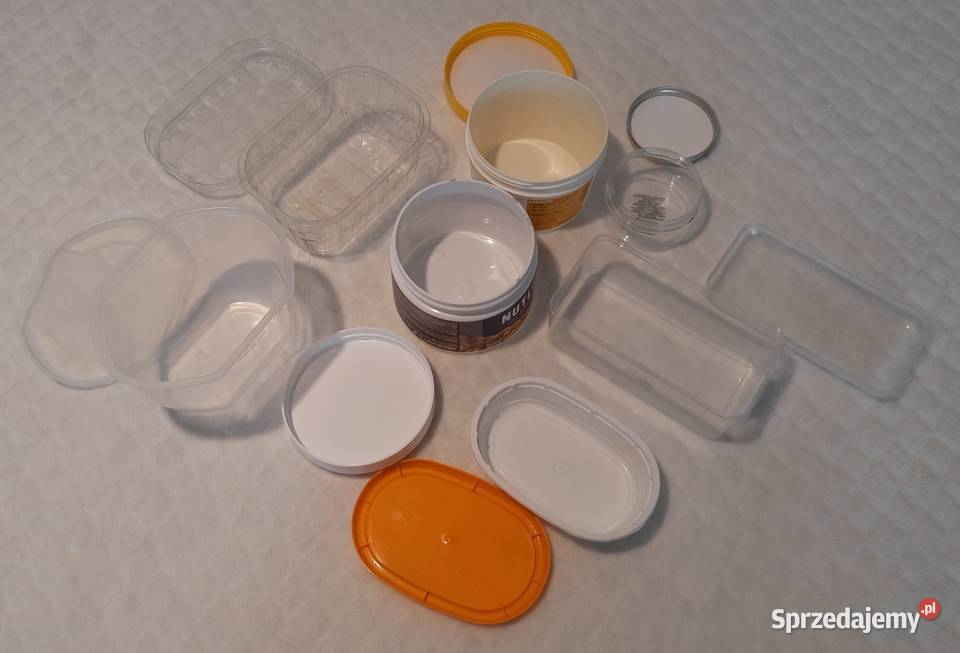 Pojemniki plastikowe zamykane mix zestaw 7 Czeladź