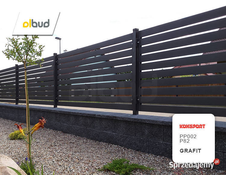 Ogrodzenie nowoczesne poziome KONSPORT P82 Olbud sprzedam