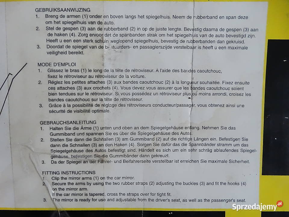 Lusterka Dodatkowe do Holowania Przyczepy EUROPE Biłgoraj sprzedam