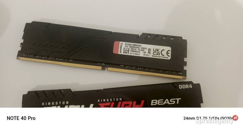 Pamięć RAM DDR4 32 GB Kingston beast Jeziorany