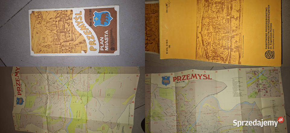 Przemyśl Plan miasta 1989 Niski nakład wyd 1 Łęczyca sprzedam