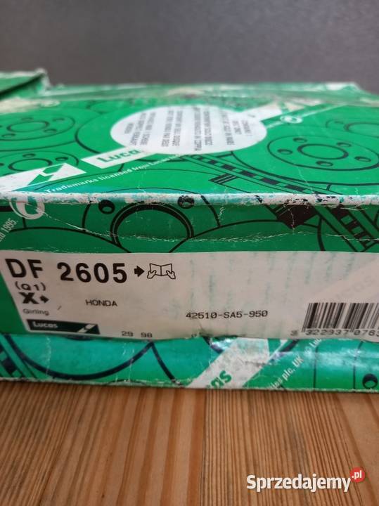 Prelude II AB AA BA2 12 V 16 V 1986 tarcze tył Wołczyn