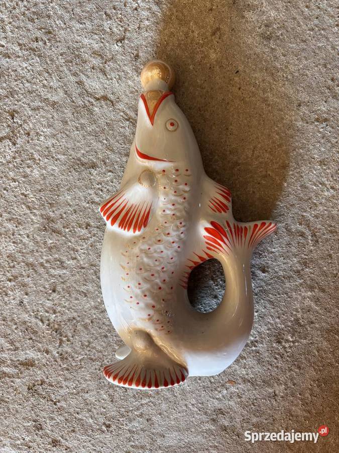 PRL Flakon wazon kolorowe szkło fajns porcelana Kosianka-Boruty sprzedam