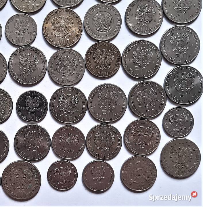 Zestaw IV Monet 80 sztuk Polska PRL Gliwice