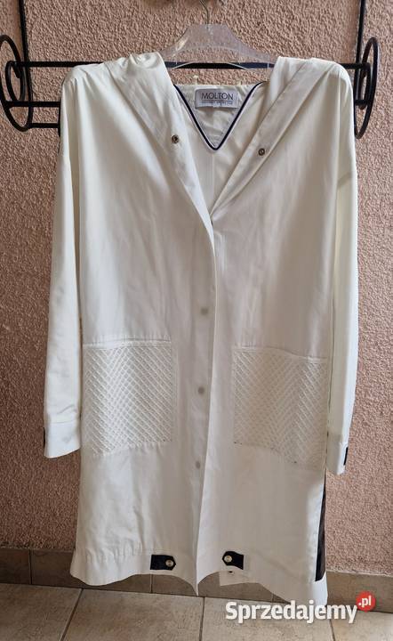 PŁASZCZ z kapturem marki Molton biały XL Lublin