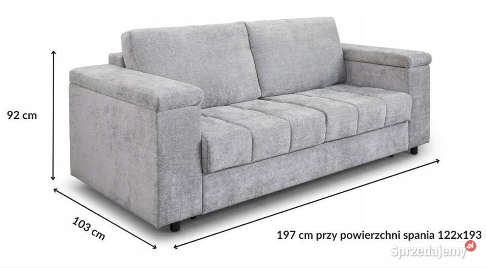 Sofa Angel ze stelażem włoskim materac pojemniki Warszawa