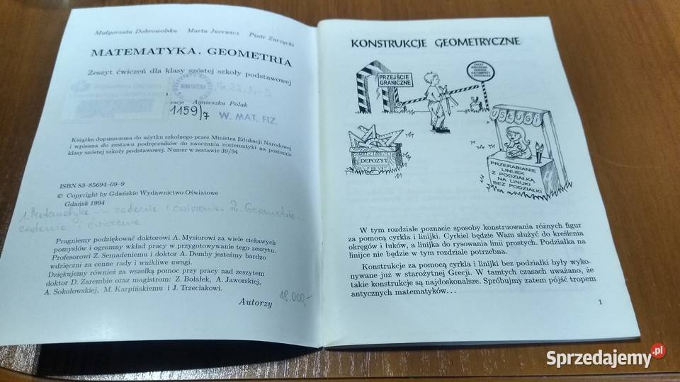 Matematyka 6 geometria zeszyt ćwiczeń z plusem Gdańsk