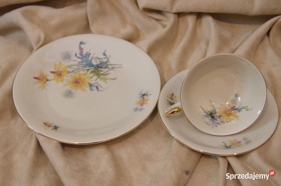 Porcelana Trio Śniadaniówka Bavaria lata40 te Środa Wielkopolska