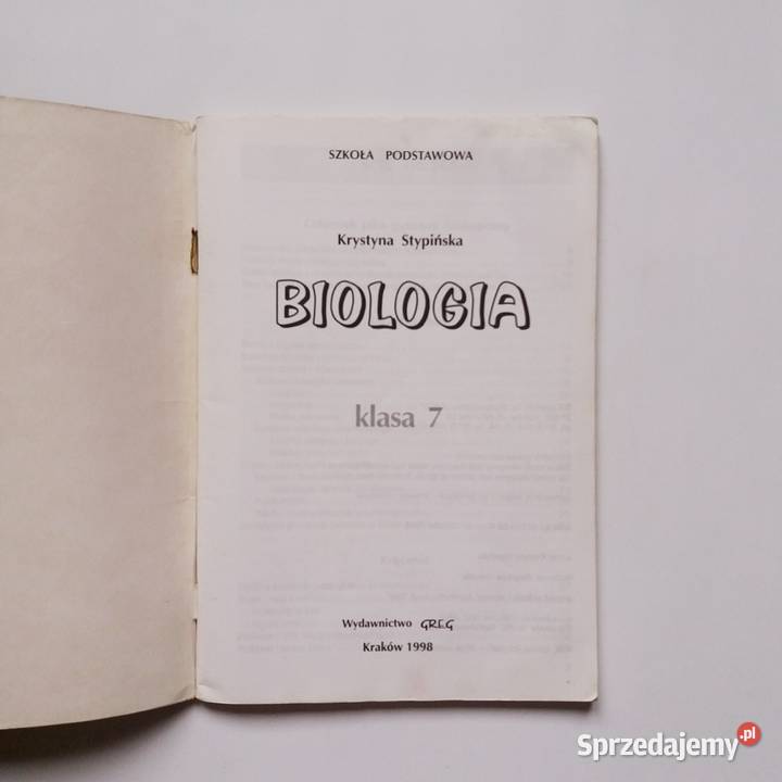 Krystyna Stypińska Biologia klasa 7 szkoła łódzkie Łódź