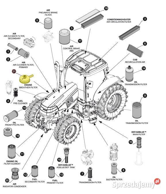 Filtr odmy CNH Case Holland Steyr 5802112500 nieuszkodzony Białystok