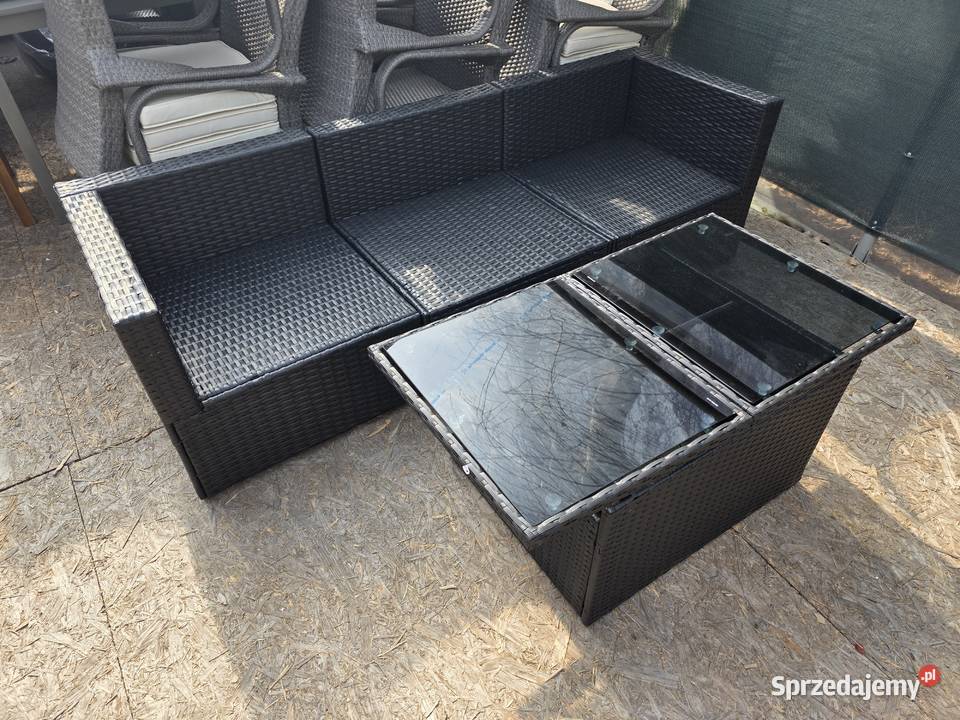 Mebli ogrodowe sofa 3osobowa stolik technorattan Wschowa sprzedam