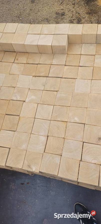 Bruk dębowy drewniane kostki Łódź