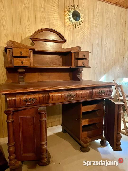 Antyczne Biurko Eleganckie Antyk Nadstawka Kraków