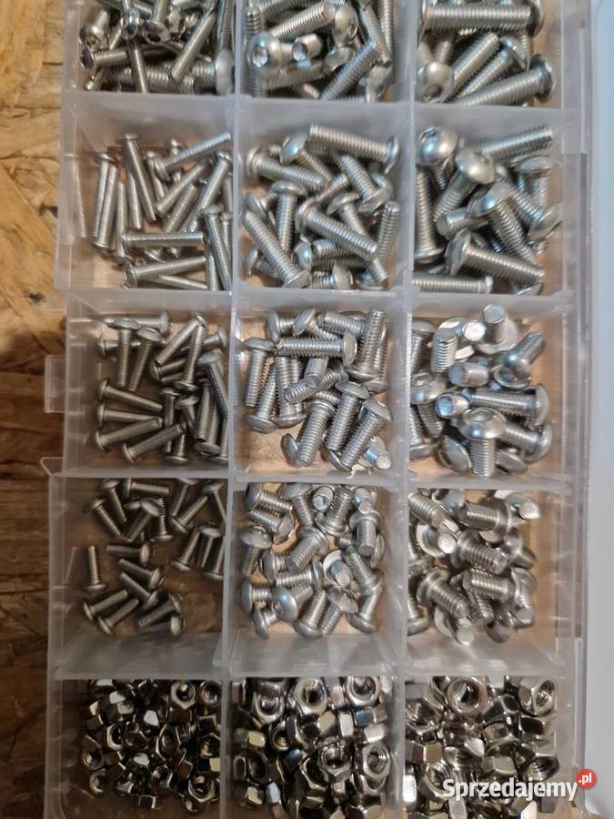 ZESTAW 440 ŚRUB 6KĄTNE HEX ZE STALI NIERDZEWNEJ wielkopolskie Głogowa