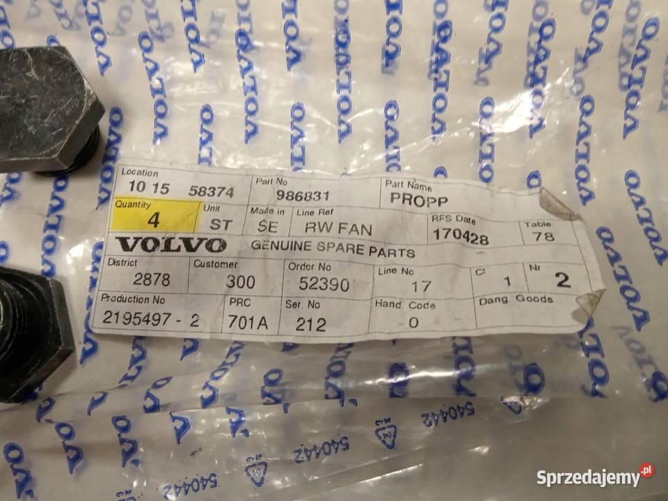 KOREK SPUSTU OLEJU VOLVO 240 260 740 760 780 940 Nowy Tomyśl sprzedam