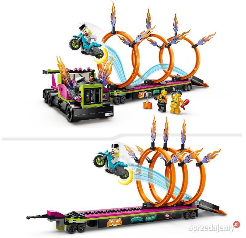 LEGO City 60357 Ciężarówka i ogniste obręcze Zabawki dolnośląskie Wrocław