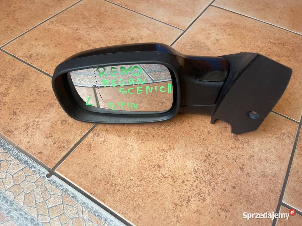 Lusterko lewe czarny metalik Renault Megane lusterka zewnętrzne Karoseria wielkopolskie Margonin