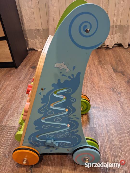 CHODZIK pchacz EDUKACYJNY drewniany Sosnowiec