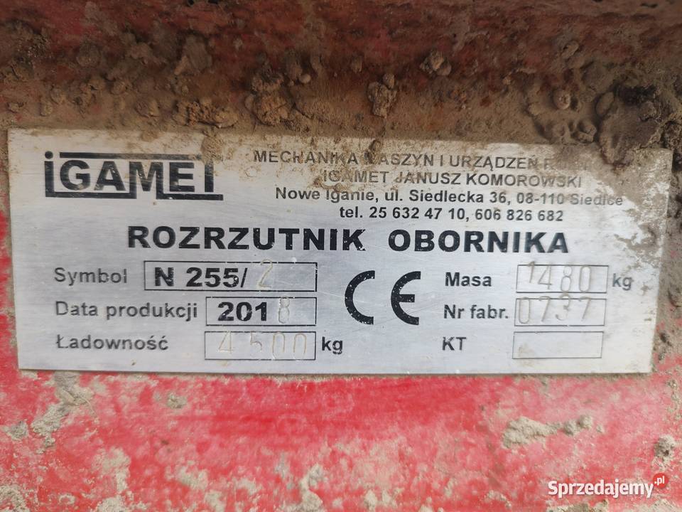 Rozrzutnik IGAMET 45t 2018 Siedlce