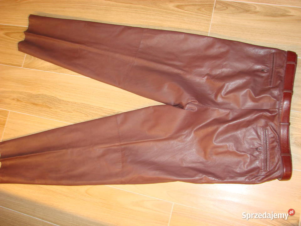 męskie spodnie skórzane sprzedam