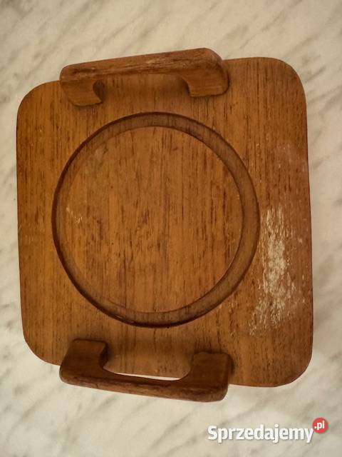 Podstawka Taca z uchwytami drewniana z czasów