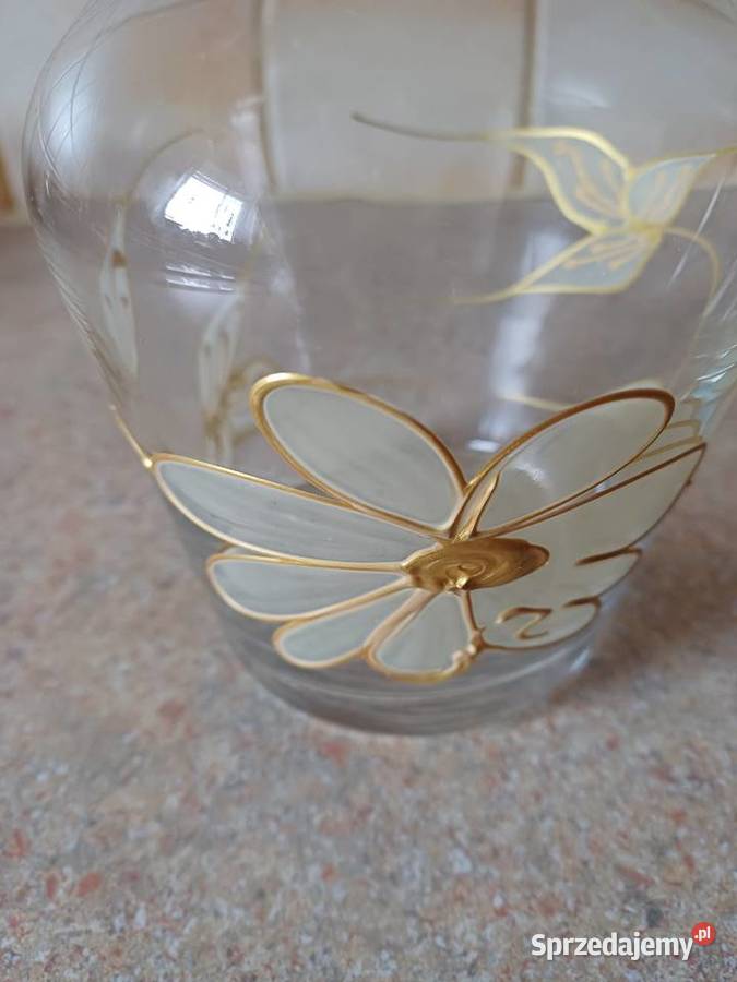 vintage szklane wazony