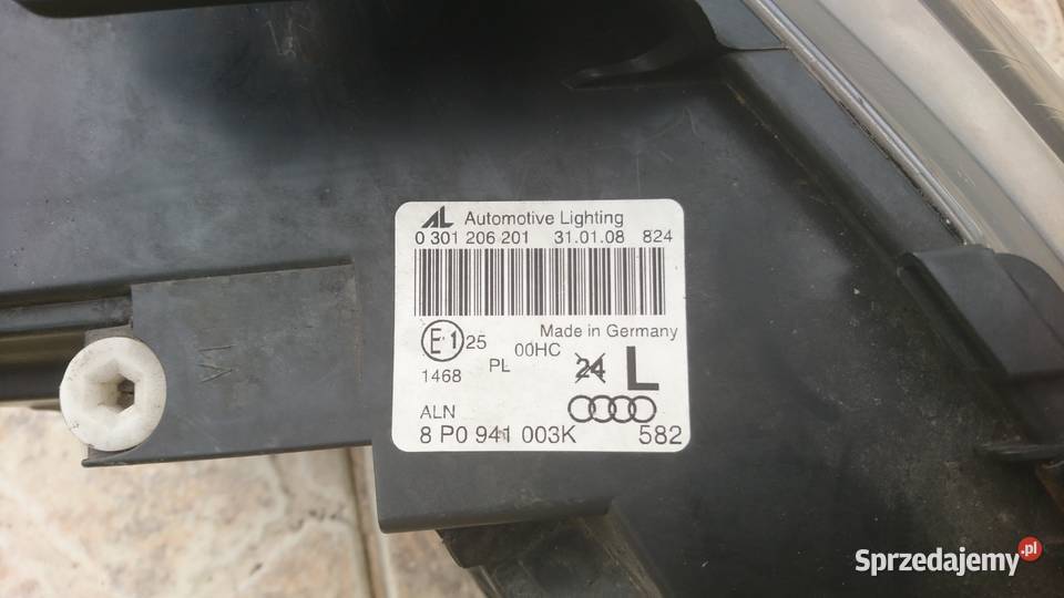 Audi a3 8p 20032009 lampa przednia lewa Motoryzacja Nowy Tomyśl