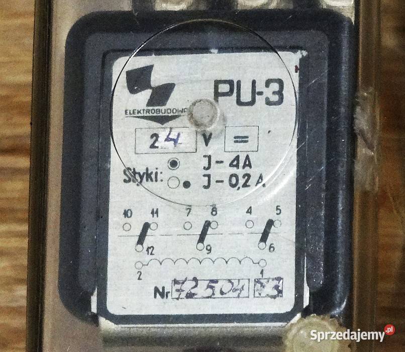 Przekaźnik PU3 ELEKTROBUDOWA 4 A 250 VAC cewka Elektronika Gliwice sprzedam