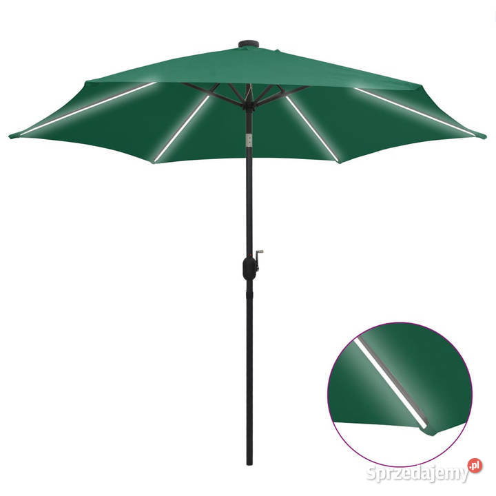 Parasol ogrodowy z LED i aluminiowym słupkiem Warszawa