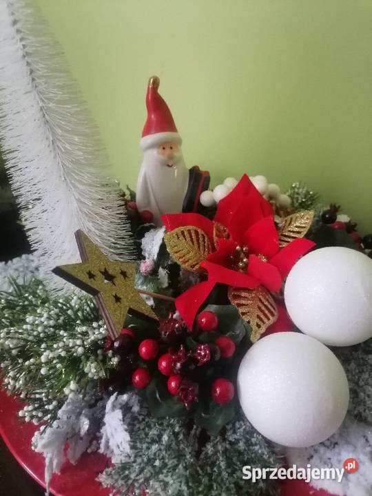 Stroik świąteczny bożonarodzeniowy bombki
